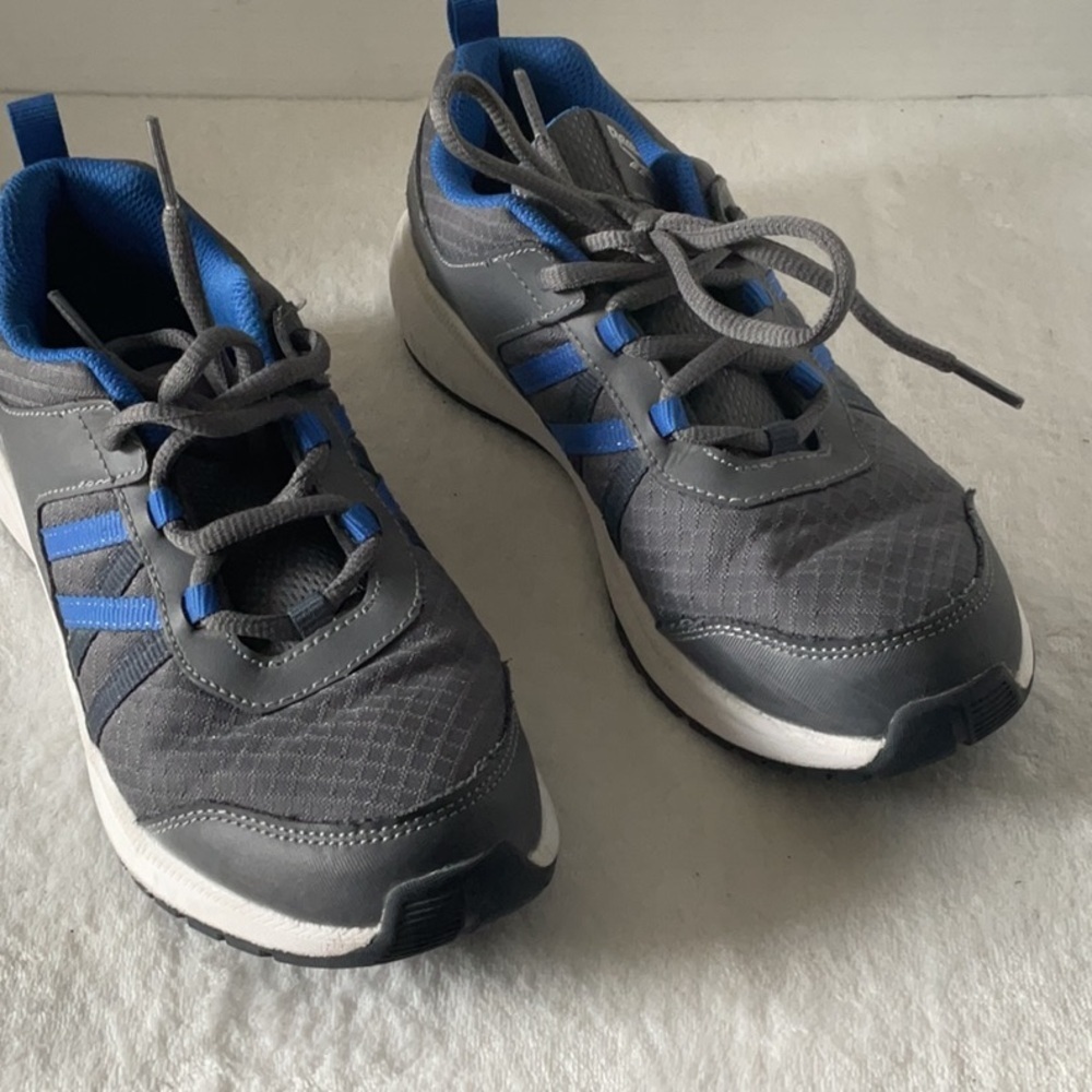 Reebok Gray and Blue Athletic Running Shoes